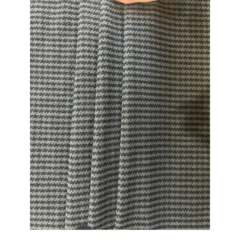 China Fabric for Blazer,Suit,Skirt Woolen Tweed Woolen 化纤 Wool 黑棕米白千鸟格 color buy from China wholesaler bulk order at wholesale price free worldwide shipping Alibaba
