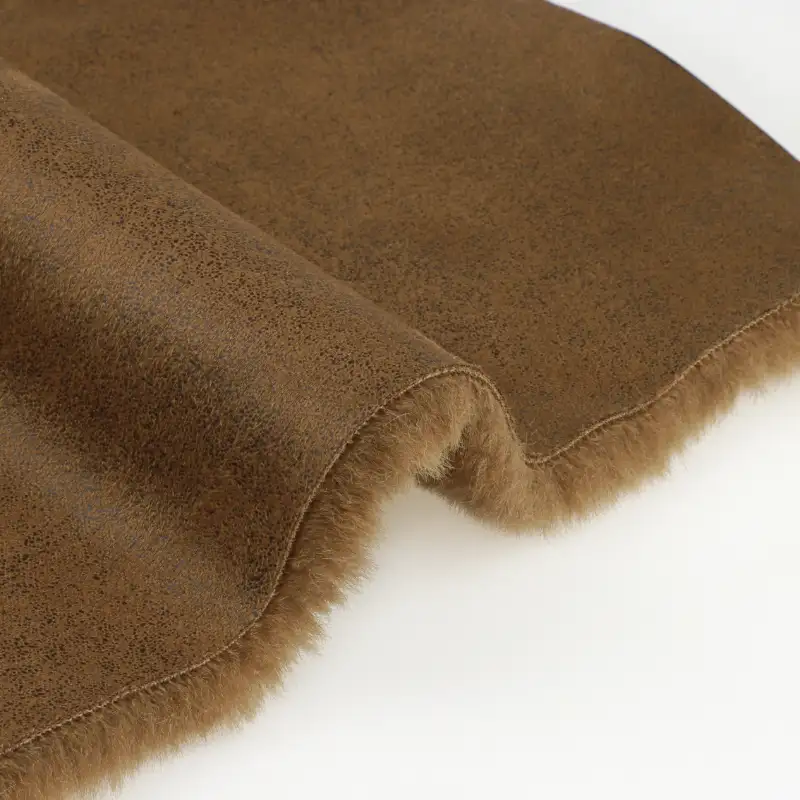 China Fabric for Pants,Blazer Weft Suede Knit Fabric Polyester Brown、Black color buy from China wholesaler bulk order at wholesale price free worldwide shipping Alibaba
