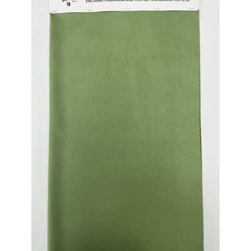 China Fabric for Jacket,Pants,Blazer Weft Suede Knit Fabric Polyester Elastane 浅绿 color buy from China wholesaler bulk order at wholesale price free worldwide shipping Alibaba