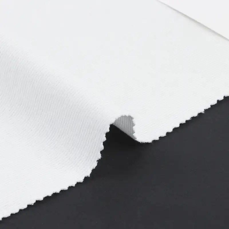 China Fabric for Tank Top,Crop Top,Hoodie Rib Knit Fabric Cotton Spandex White color buy from China wholesaler bulk order at wholesale price free worldwide shipping Alibaba