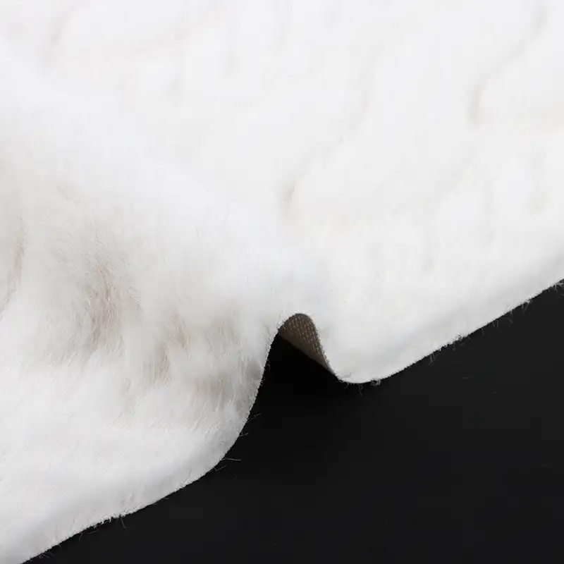 China Fabric for Trench Coat,Overcoat Fake Fur Knit Fabric Polyester Off-white color buy from China wholesaler bulk order at wholesale price free worldwide shipping Alibaba