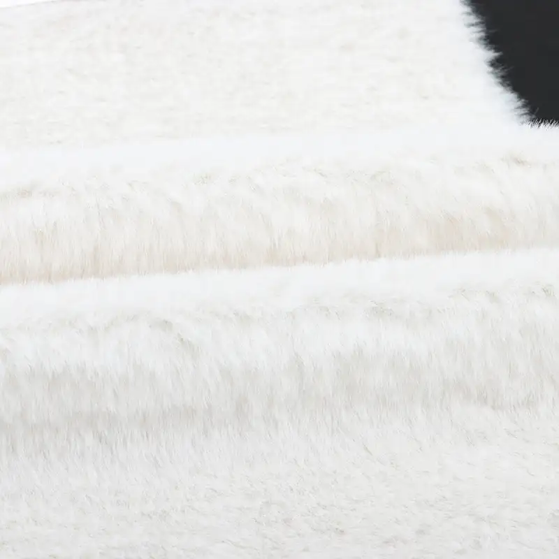China Fabric for Trench Coat,Overcoat Fake Fur Knit Fabric Polyester Off-white color buy from China wholesaler bulk order at wholesale price free worldwide shipping Alibaba