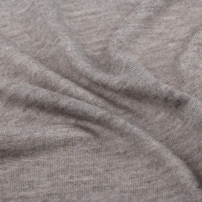 China Fabric for T-Shirt,Pajamas,Loungewear,Yoga Pants,Tracksuits Single Jersey Knit Fabric Wool Modal Brown color buy from China wholesaler bulk order at wholesale price free worldwide shipping Alibaba