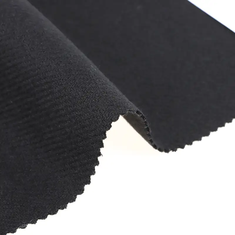 China Fabric for Blazer,Overcoat Melton Woolen Polyester Rayon Acrylic Black color buy from China wholesaler bulk order at wholesale price free worldwide shipping Alibaba