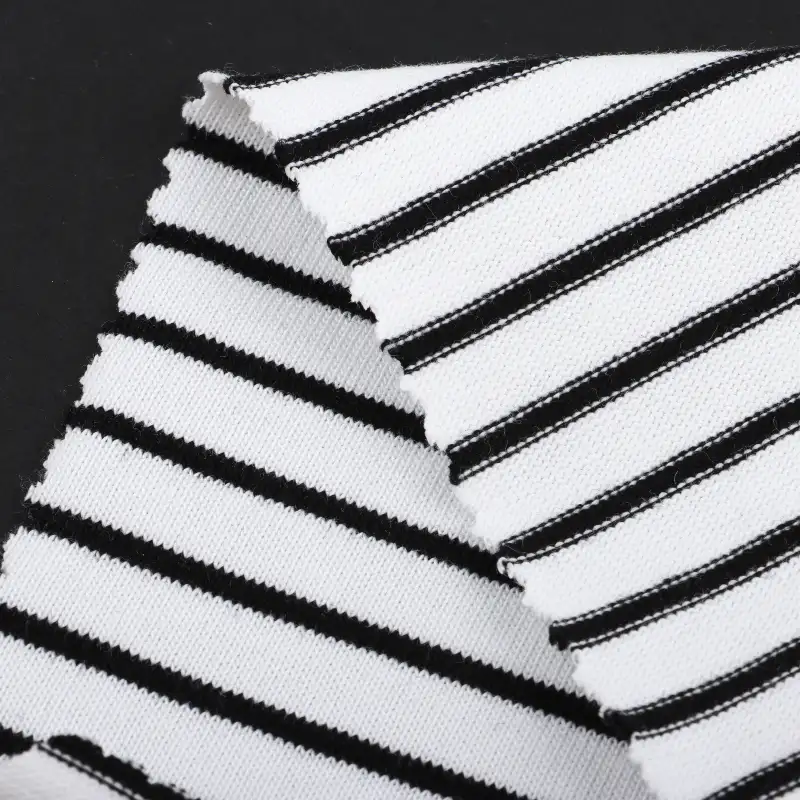 China Fabric for Tank Top,Crop Top,Pajamas Interlock Knit Fabric Cotton Black and White color buy from China wholesaler bulk order at wholesale price free worldwide shipping Alibaba
