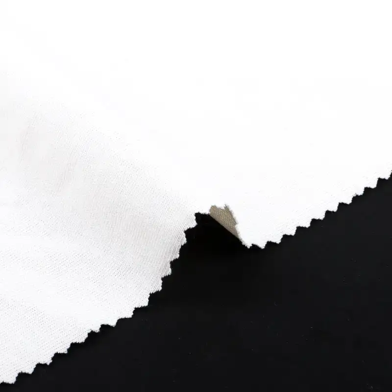 China Fabric for T-Shirt,Pajamas,Loungewear,Yoga Pants,Tracksuits Single Jersey Knit Fabric Polyester Cotton Off-white color buy from China wholesaler bulk order at wholesale price free worldwide shipping Alibaba