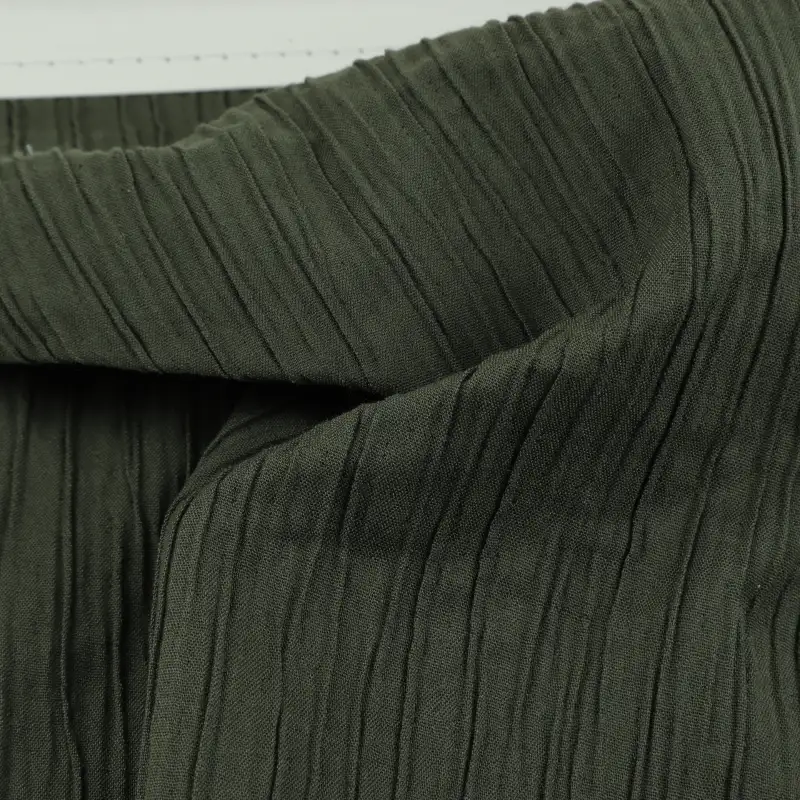 China Fabric for Blouse,Crop Top,Skirt Weft Jacquard Knit Fabric Polyester Spandex OLIVE color buy from China wholesaler bulk order at wholesale price free worldwide shipping Alibaba