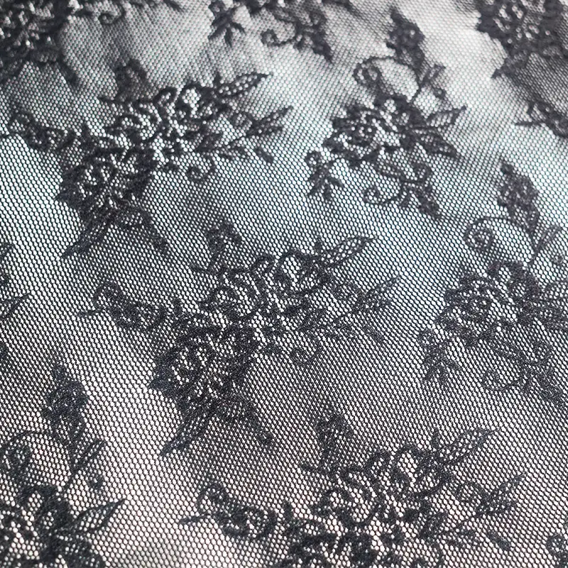 China Fabric for Skirt Lace Knit Fabric Nylon Spandex White color buy from China wholesaler bulk order at wholesale price free worldwide shipping Alibaba