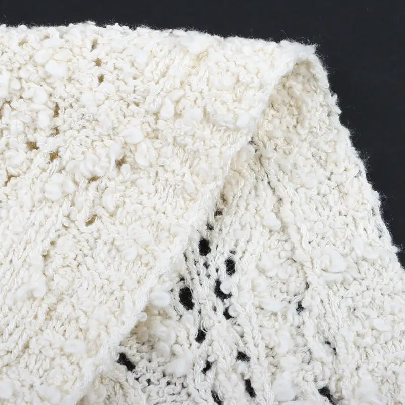 China Yarn for Ladies Vest (Sweater),Full-Zipper Cardigan (Sweater),Half-Zipper Cardigan (Sweater) Knot Yarn Fancy Yarn Cotton Viscose Nylon white color buy from China wholesaler bulk order at wholesale price free worldwide shipping Alibaba