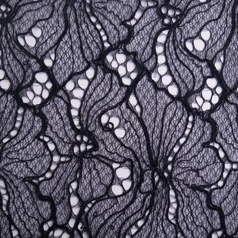 China Fabric for Shirt,Skirt Lace Knit Fabric Nylon Spandex black color buy from China wholesaler bulk order at wholesale price free worldwide shipping Alibaba