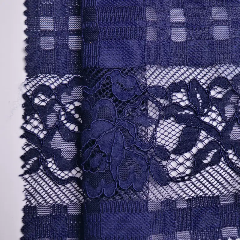 China Fabric for Shirt,Skirt Lace Knit Fabric Nylon Spandex black color buy from China wholesaler bulk order at wholesale price free worldwide shipping Alibaba