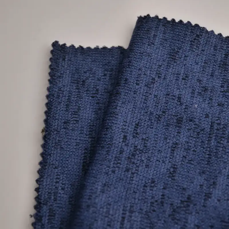 China Fabric for Open Cardigan ,Half-Zipper Cardigan  Hacci Knit Fabric Polyester blue color buy from China wholesaler bulk order at wholesale price free worldwide shipping Alibaba