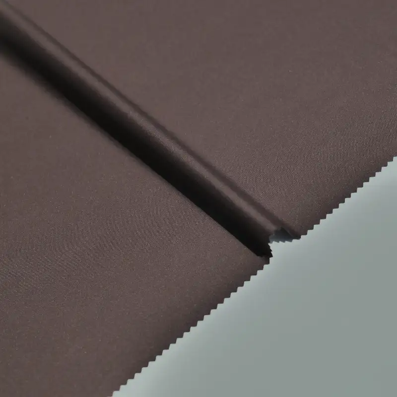 China Fabric for Down Jacket Polyester Pongee Synthetic Woven Fabric Polyester Brown color buy from China wholesaler bulk order at wholesale price free worldwide shipping Alibaba