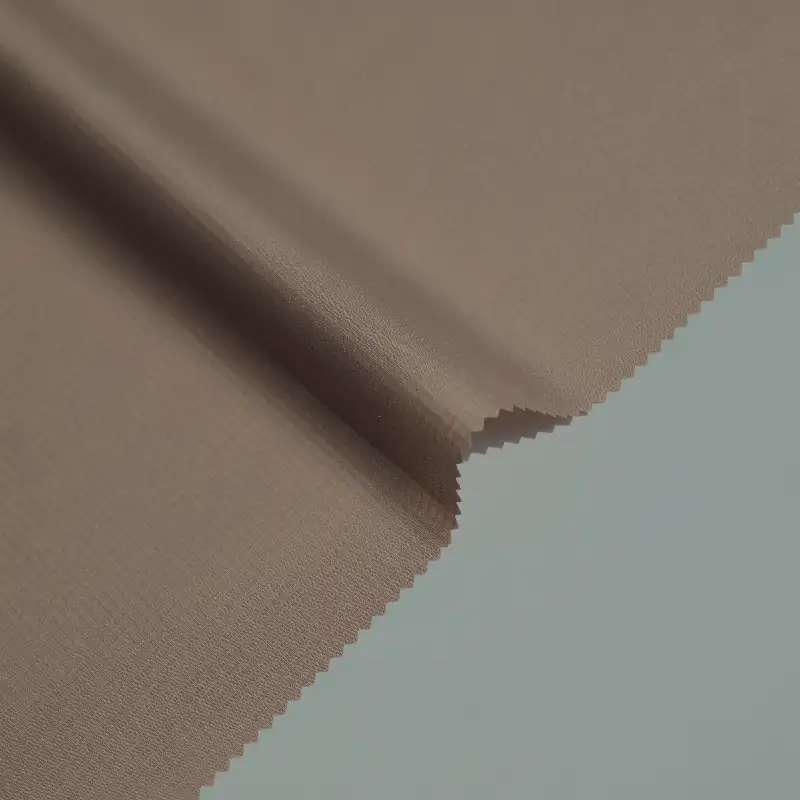 China Fabric for Down Jacket Polyester Pongee Synthetic Woven Fabric Polyester Brown color buy from China wholesaler bulk order at wholesale price free worldwide shipping Alibaba