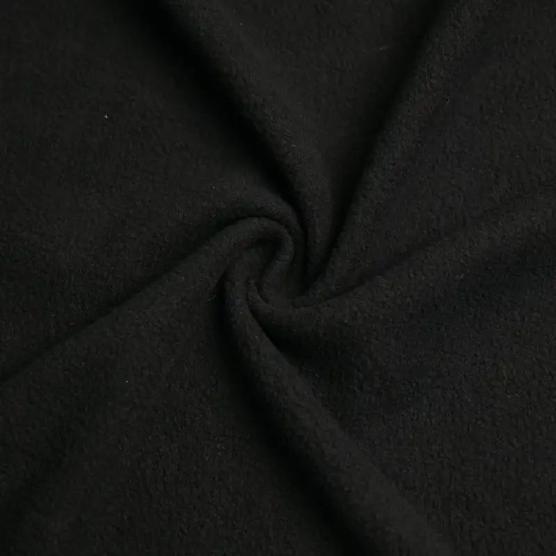 China Fabric for Padded Jacket,Overcoat Polar Fleece Knit Fabric Poly Lactic Acid（PLA) Polyester Black color buy from China wholesaler bulk order at wholesale price free worldwide shipping Alibaba