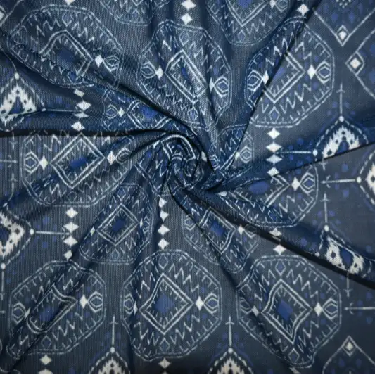 India Fabric for Blouse Polyester Spandex Mesh Knit Fabric Polyester Spandex Printed color buy from India wholesaler bulk order at wholesale price free worldwide shipping Alibaba