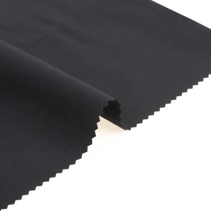 China Fabric for Pants Four Stretch Nylon Woven Fabric Synthetic Woven Fabric Nylon Spandex BLACK color buy from China wholesaler bulk order at wholesale price free worldwide shipping Alibaba