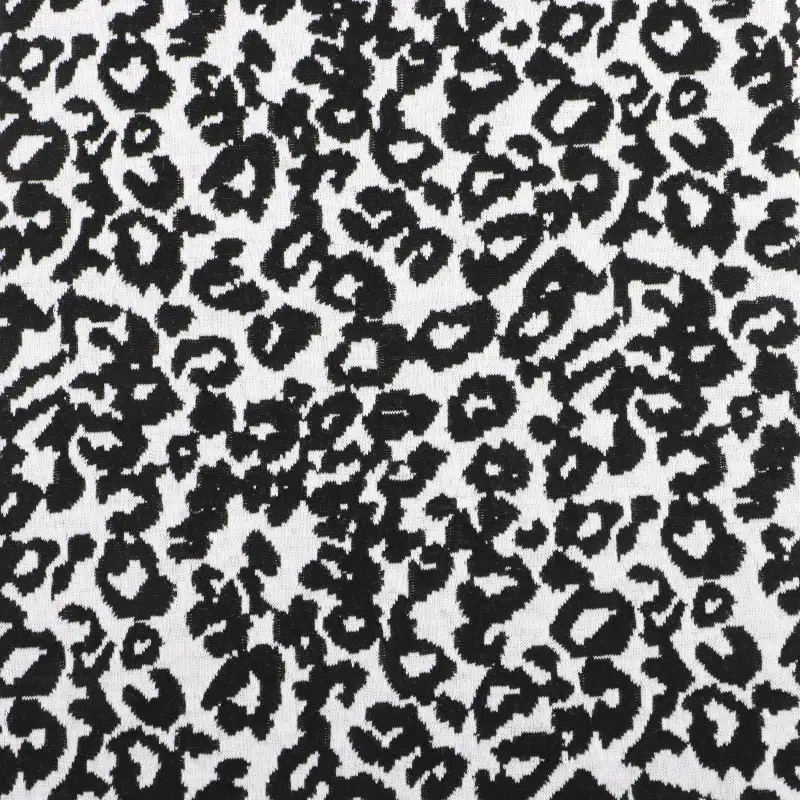 China Fabric for Blouse,Skirt Weft Jacquard Knit Fabric Polyester Rayon Spandex Black and White color buy from China wholesaler bulk order at wholesale price free worldwide shipping Alibaba