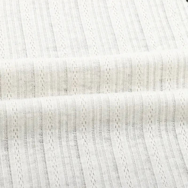 China Fabric for Pants,T-Shirt Weft Jacquard Knit Fabric Polyester Cotton Cream color buy from China wholesaler bulk order at wholesale price free worldwide shipping Alibaba