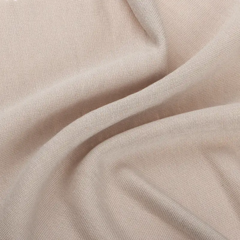 China Fabric for T-Shirt,Hoodie French Terry Knit Fabric Modal Silk Spandex oat color buy from China wholesaler bulk order at wholesale price free worldwide shipping Alibaba