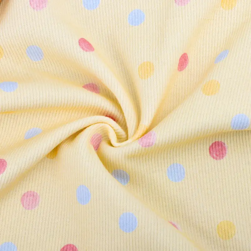 China Fabric for T-Shirt Rib Knit Fabric Cotton Spandex Yellow color buy from China wholesaler bulk order at wholesale price free worldwide shipping Alibaba