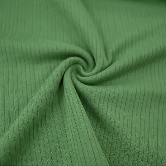 India Fabric for T-Shirt Variegated Rib Knit Fabric Cotton Olive color buy from India wholesaler bulk order at wholesale price free worldwide shipping Alibaba