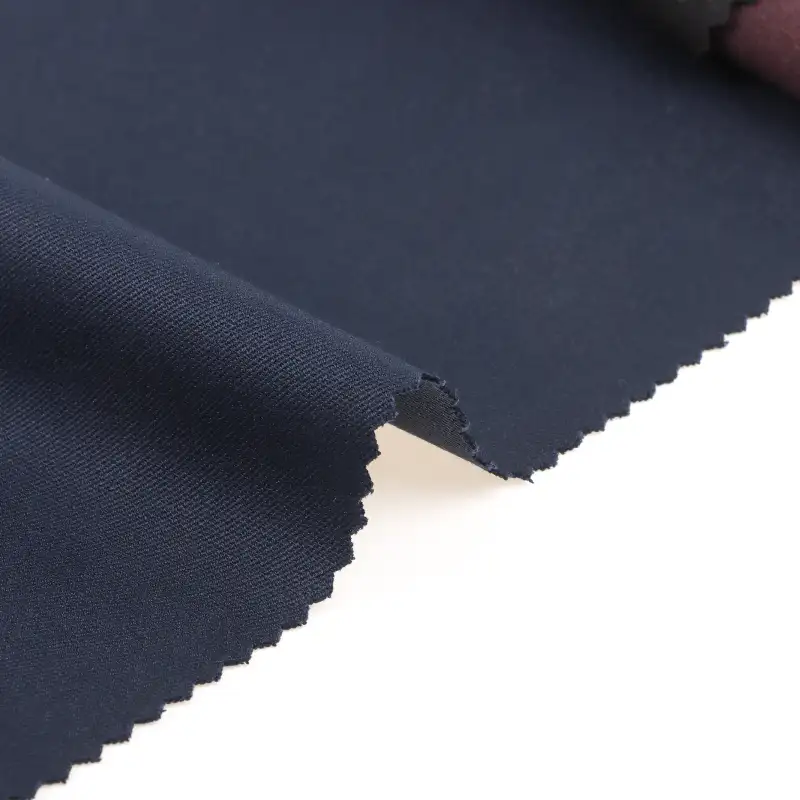 China Fabric for Pants Polyester/Rayon Twill Woven Blended Fabric Polyester Rayon Spandex Blue color buy from China wholesaler bulk order at wholesale price free worldwide shipping Alibaba