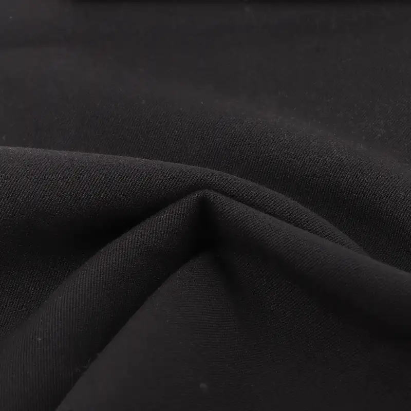 China Fabric for Pants Polyester/Rayon Twill Woven Blended Fabric Polyester Rayon Spandex Black color buy from China wholesaler bulk order at wholesale price free worldwide shipping Alibaba