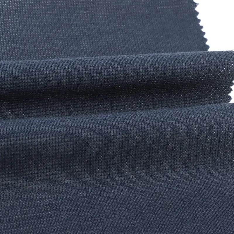 China Fabric for T-Shirt,Shorts Rib Knit Fabric Polyester Cotton Blue color buy from China wholesaler bulk order at wholesale price free worldwide shipping Alibaba