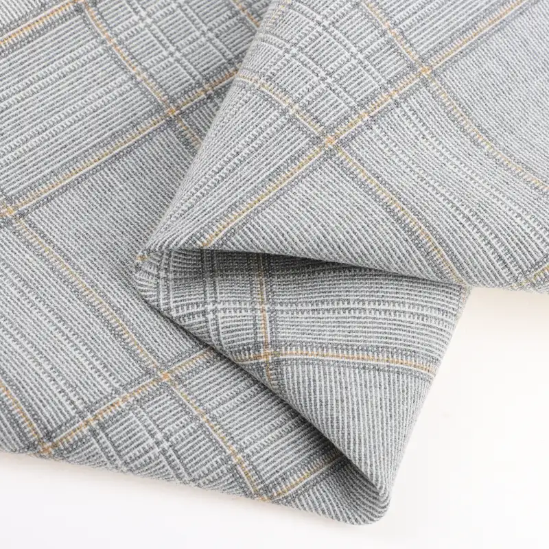 China Fabric for Pants Polyester/Rayon Plain Woven Blended Fabric Polyester Rayon Spandex Grey color buy from China wholesaler bulk order at wholesale price free worldwide shipping Alibaba