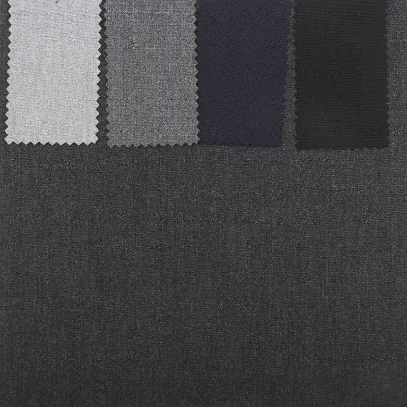 China Fabric for Pants Polyester/Rayon Plain Woven Blended Fabric Polyester Rayon Spandex Grey color buy from China wholesaler bulk order at wholesale price free worldwide shipping Alibaba