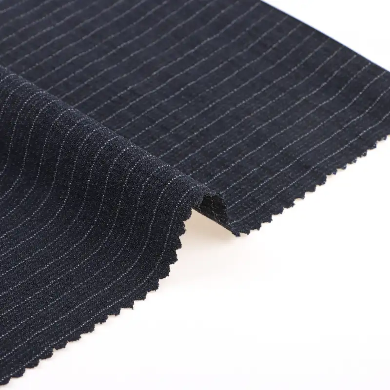 China Fabric for Pants Polyester/Rayon Plain Woven Blended Fabric Polyester Rayon Spandex Blue color buy from China wholesaler bulk order at wholesale price free worldwide shipping Alibaba