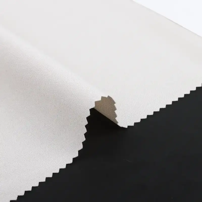 China Fabric for Pants Four Stretch Polyester Woven Fabric Synthetic Woven Fabric Polyester Spandex khaki color buy from China wholesaler bulk order at wholesale price free worldwide shipping Alibaba