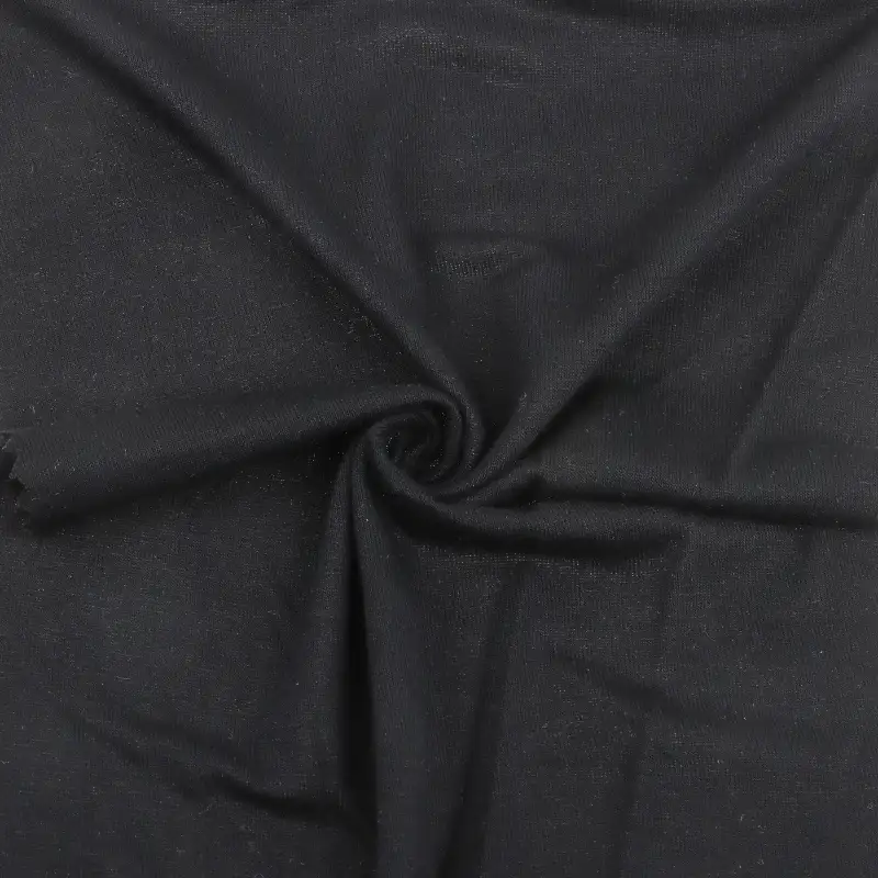 China Fabric for T-Shirt Single Jersey Knit Fabric Rayon Spandex Black color buy from China wholesaler bulk order at wholesale price free worldwide shipping Alibaba