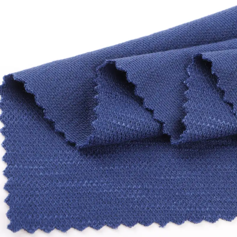 China Fabric for T-Shirt,Shorts,Loungewear Weft Jacquard Knit Fabric Rayon Polyester Blue color buy from China wholesaler bulk order at wholesale price free worldwide shipping Alibaba