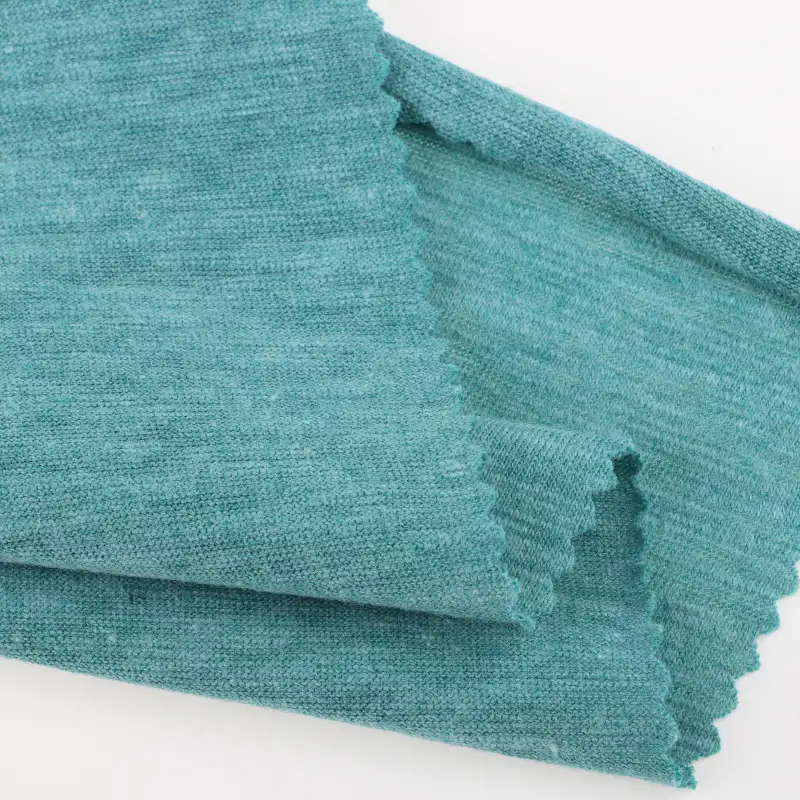 China Fabric for T-Shirt,Shorts,Loungewear Single Jersey Knit Fabric Cotton Polyester Green color buy from China wholesaler bulk order at wholesale price free worldwide shipping Alibaba