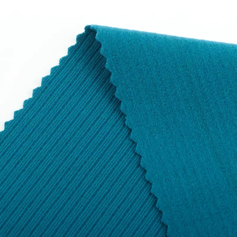 China Fabric for T-Shirt,Shorts,Loungewear Rib Knit Fabric Polyester Spandex cyan color buy from China wholesaler bulk order at wholesale price free worldwide shipping Alibaba