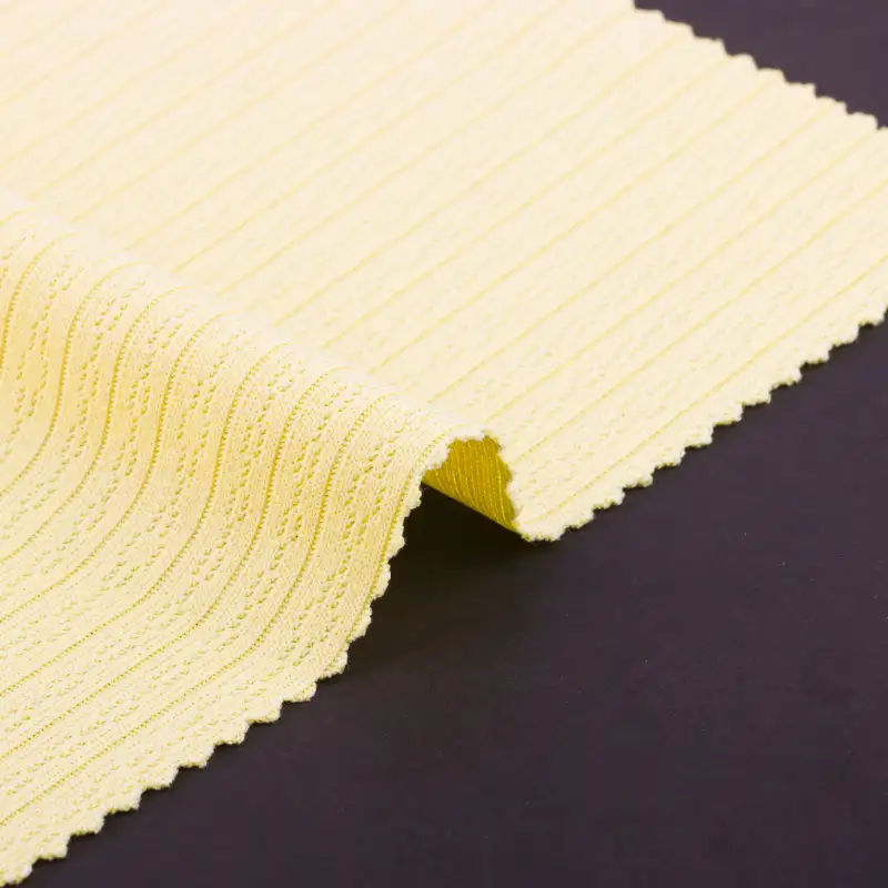 China Fabric for T-Shirt Weft Jacquard Knit Fabric Polyester Spandex Yellow color buy from China wholesaler bulk order at wholesale price free worldwide shipping Alibaba