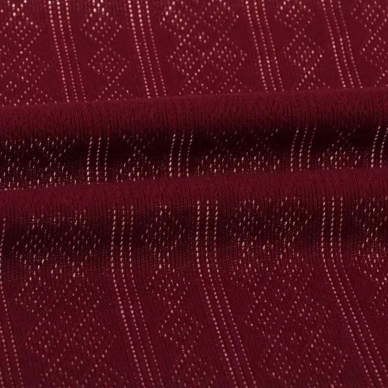 China Fabric for T-Shirt Weft Jacquard Knit Fabric Polyester Rayon Red color buy from China wholesaler bulk order at wholesale price free worldwide shipping Alibaba