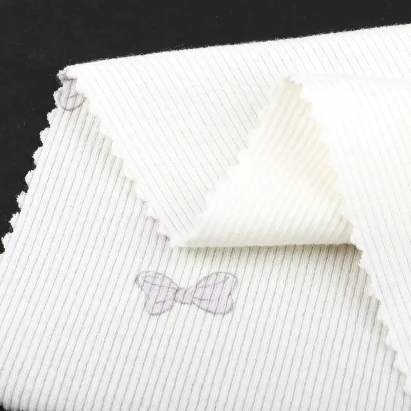 China Fabric for Pants,T-Shirt Rib Knit Fabric Cotton Spandex Printing color buy from China wholesaler bulk order at wholesale price free worldwide shipping Alibaba