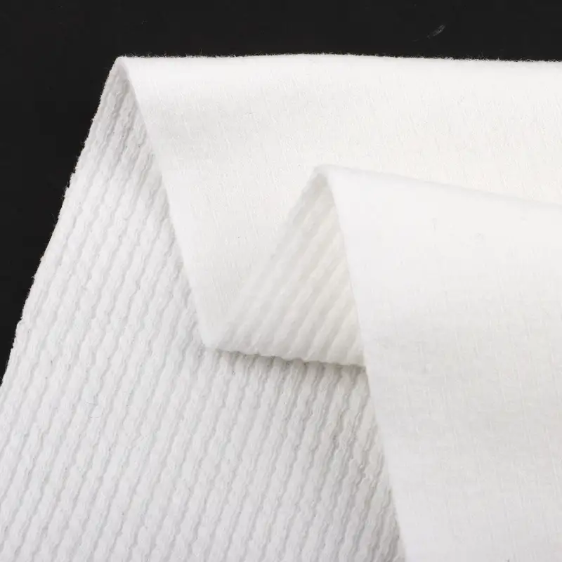 China Fabric for T-Shirt,Shorts Weft Jacquard Knit Fabric Cotton Elastane Polyester White color buy from China wholesaler bulk order at wholesale price free worldwide shipping Alibaba