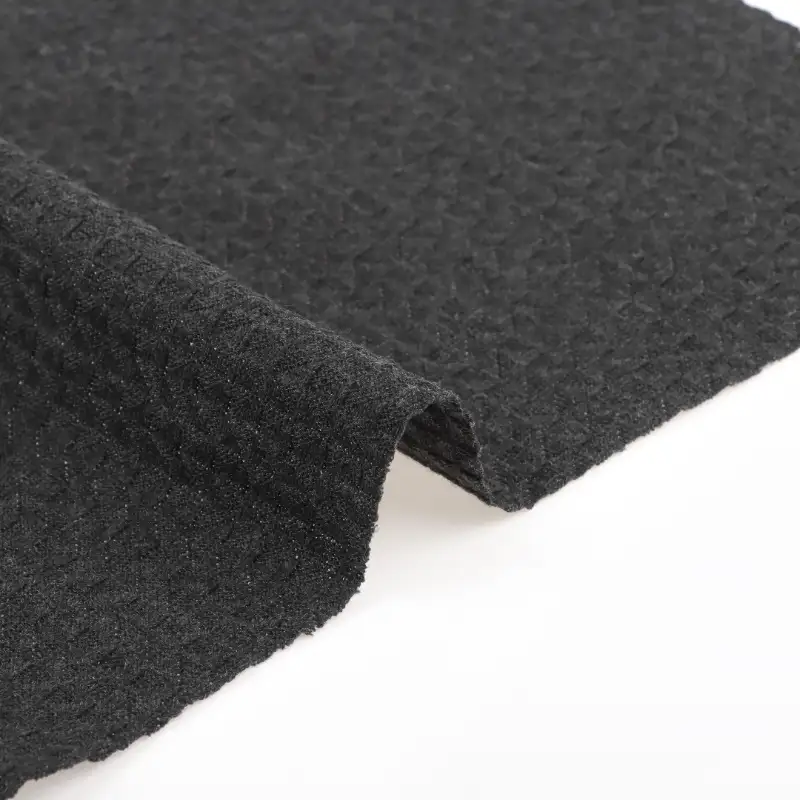China Fabric for Pants,T-Shirt,Shorts Weft Jacquard Knit Fabric Cotton Polyester Grey color buy from China wholesaler bulk order at wholesale price free worldwide shipping Alibaba