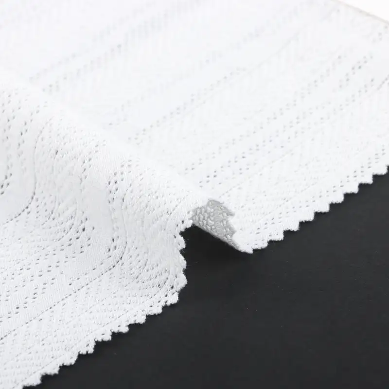 China Fabric for T-Shirt Weft Jacquard Knit Fabric Polyester Rayon White color buy from China wholesaler bulk order at wholesale price free worldwide shipping Alibaba