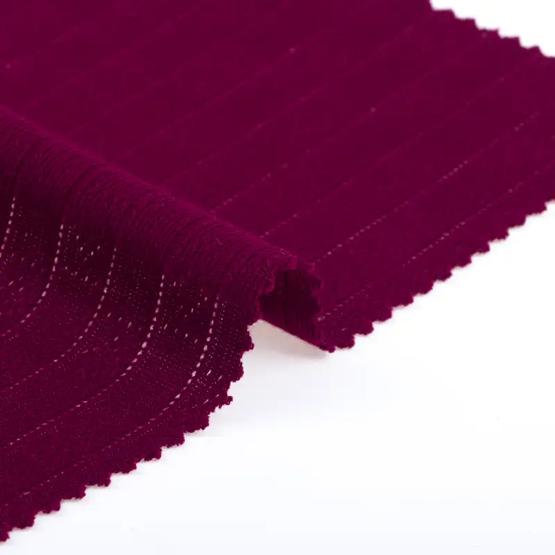 China Fabric for T-Shirt Weft Jacquard Knit Fabric Polyester Rayon Red color buy from China wholesaler bulk order at wholesale price free worldwide shipping Alibaba