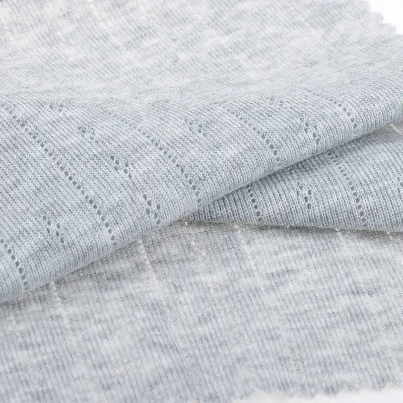 China Fabric for T-Shirt Weft Jacquard Knit Fabric Polyester Rayon Grey color buy from China wholesaler bulk order at wholesale price free worldwide shipping Alibaba