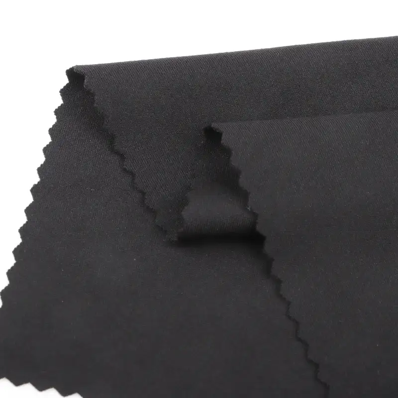 China Fabric for Jogger,Yoga Clothes Interlock Knit Fabric Polyester Spandex BLACK color buy from China wholesaler bulk order at wholesale price free worldwide shipping Alibaba