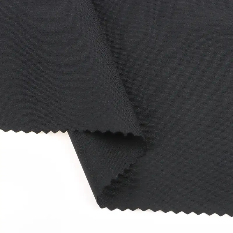 China Fabric for Jogger,Yoga Clothes Interlock Knit Fabric Polyester Spandex BLACK color buy from China wholesaler bulk order at wholesale price free worldwide shipping Alibaba