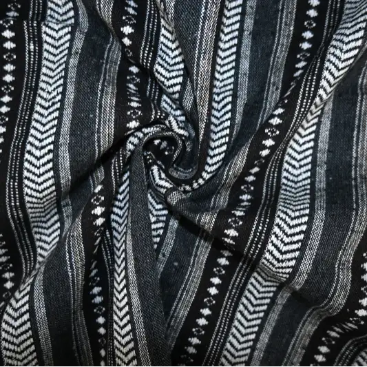 India Fabric for Jackets Jacquard Synthetic Woven Fabric Cotton Black Brown color buy from India wholesaler bulk order at wholesale price free worldwide shipping Alibaba