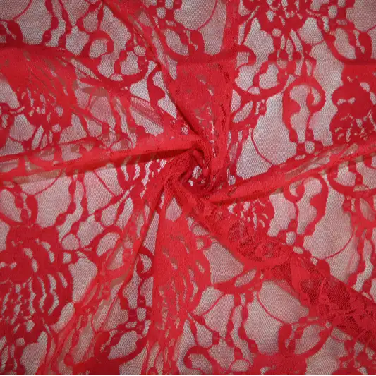 India Fabric for Shorts Poly Mesh schiffli Knit Fabric Polyester Red color buy from India wholesaler bulk order at wholesale price free worldwide shipping Alibaba