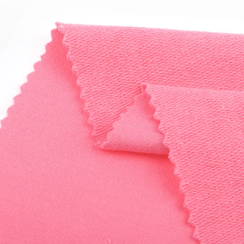 China Fabric for T-Shirt French Terry Knit Fabric Cotton Pink color buy from China wholesaler bulk order at wholesale price free worldwide shipping Alibaba